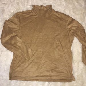 Suede Turtleneck